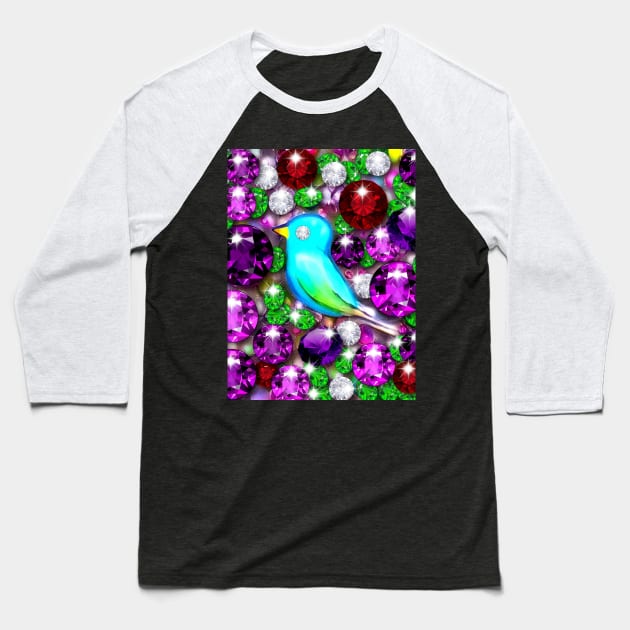 Blue Bird Baseball T-Shirt by KC Morcom aka KCM Gems n Bling aka KCM Inspirations